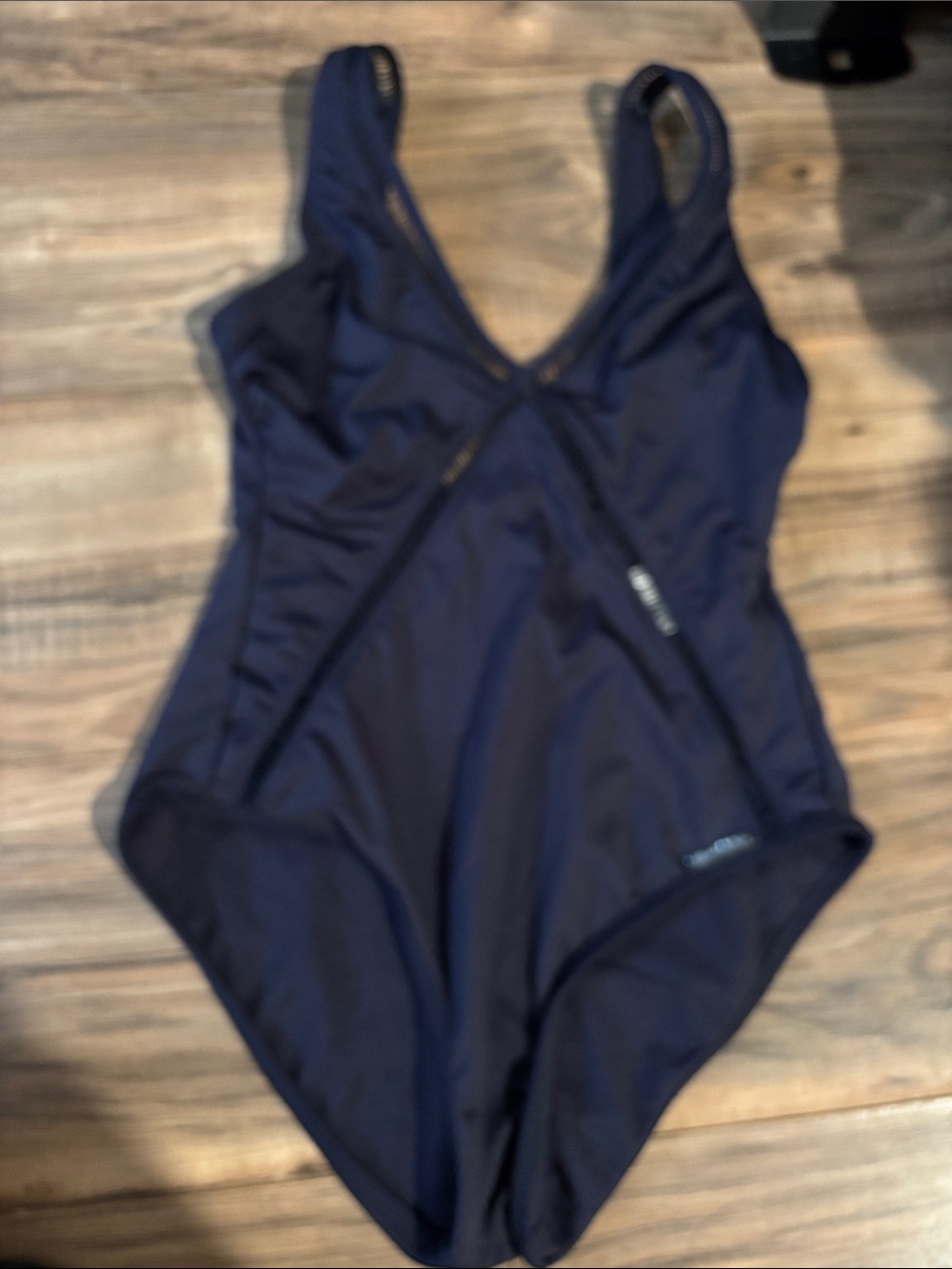 MICHAEL Michael Kors Navy One-Piece Swimsuit with V-Neck